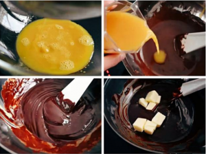 我们在烘焙好的马卡龙表面上，轻轻撒上一层巧克力粉作为装饰